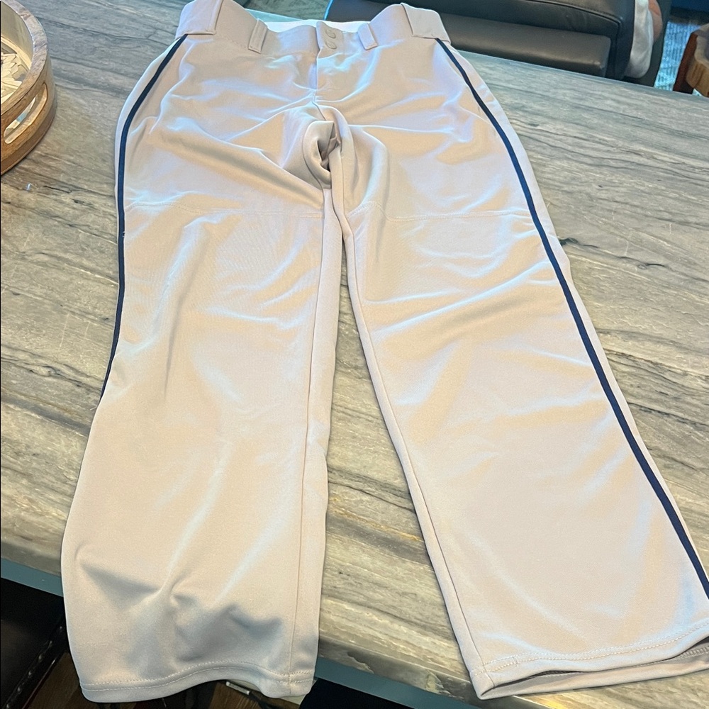 Men’s Gray Baseball Pants with Gray Stripe Allison Athletic.  New Never worn